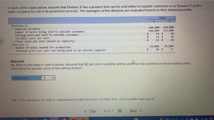 solved-in-each-of-the-cases-below-assume-that-division-x-chegg