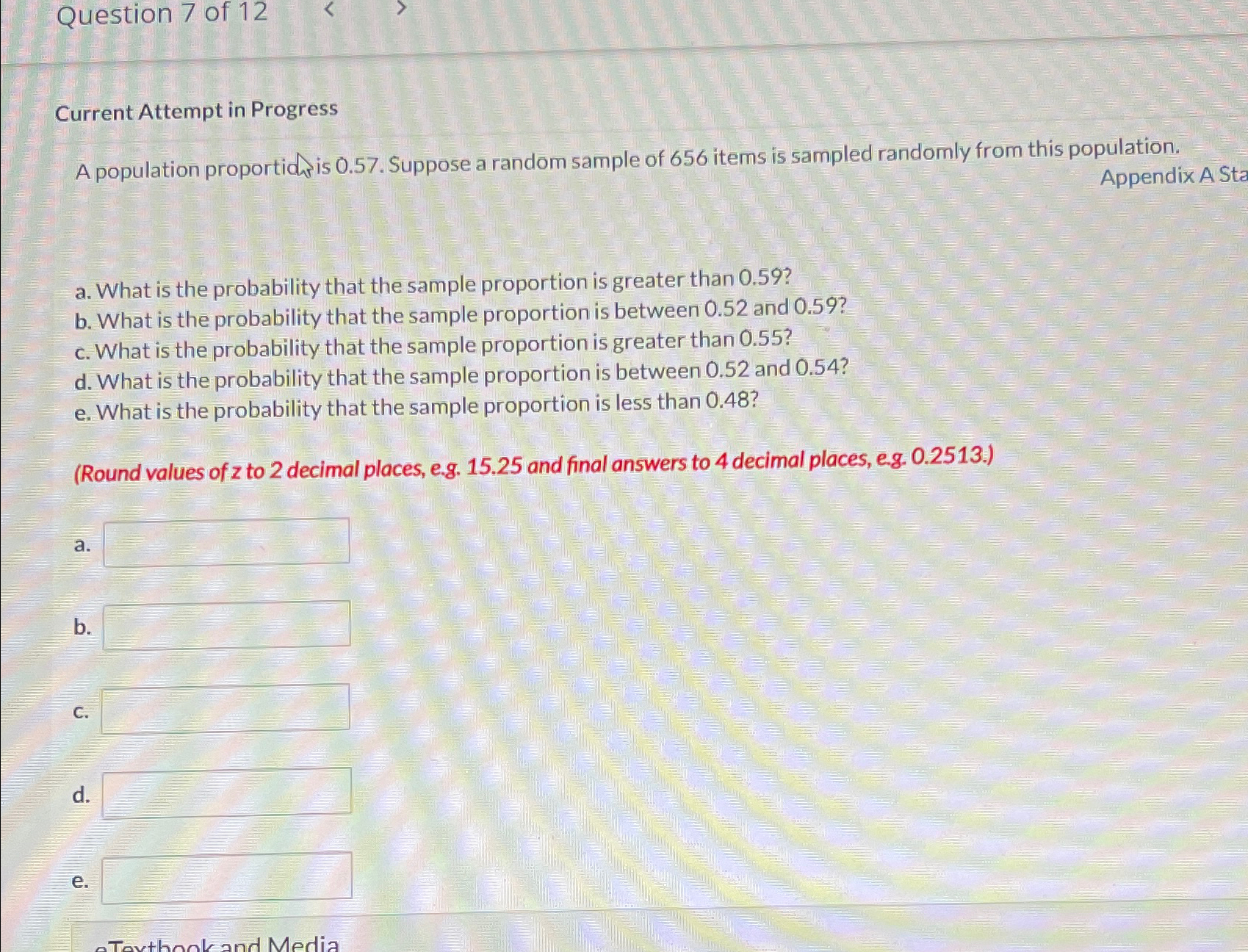 Solved Question 7 ﻿of 12Current Attempt in ProgressA | Chegg.com
