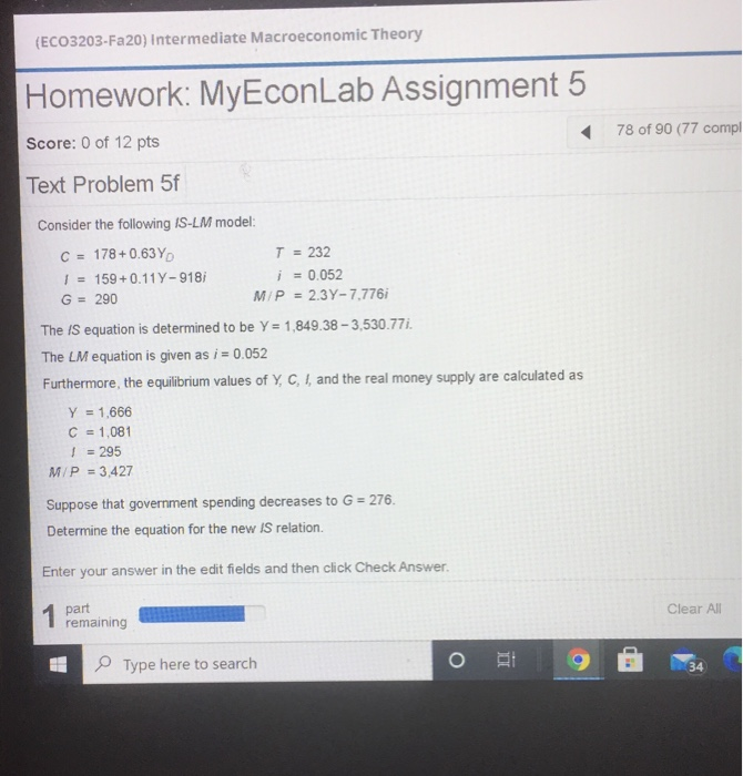 Solved (ECO3203-Fa20) Intermediate Macroeconomic Theory | Chegg.com
