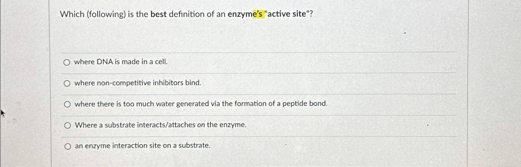 Solved Which (following) ﻿is the best definition of an | Chegg.com