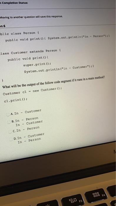 Solved Completion Status: Moving to another question will | Chegg.com