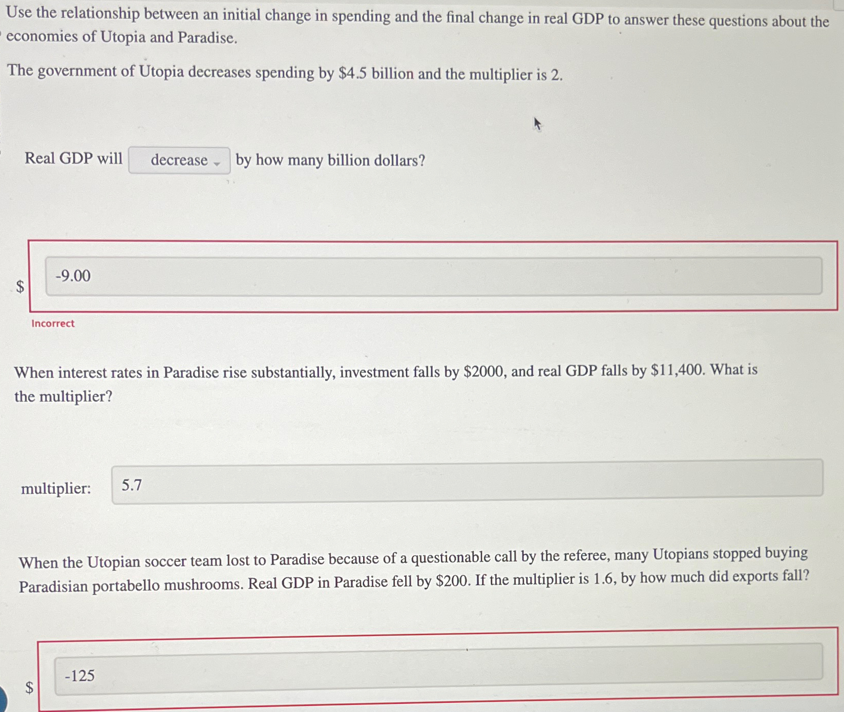 Solved Use the relationship between an initial change in | Chegg.com