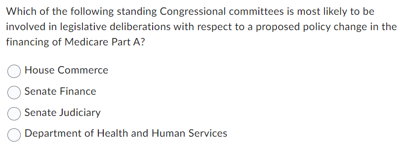 what is the function of standing committees in the congressional legislative process