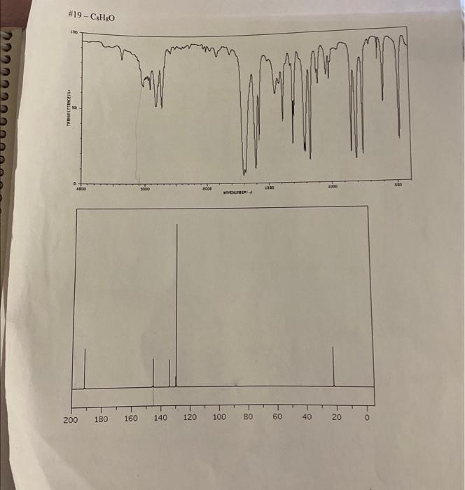 Solved #19−C8H8O | Chegg.com