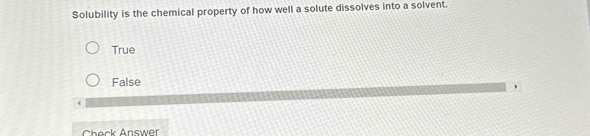 Solved Solubility is the chemical property of how well a | Chegg.com
