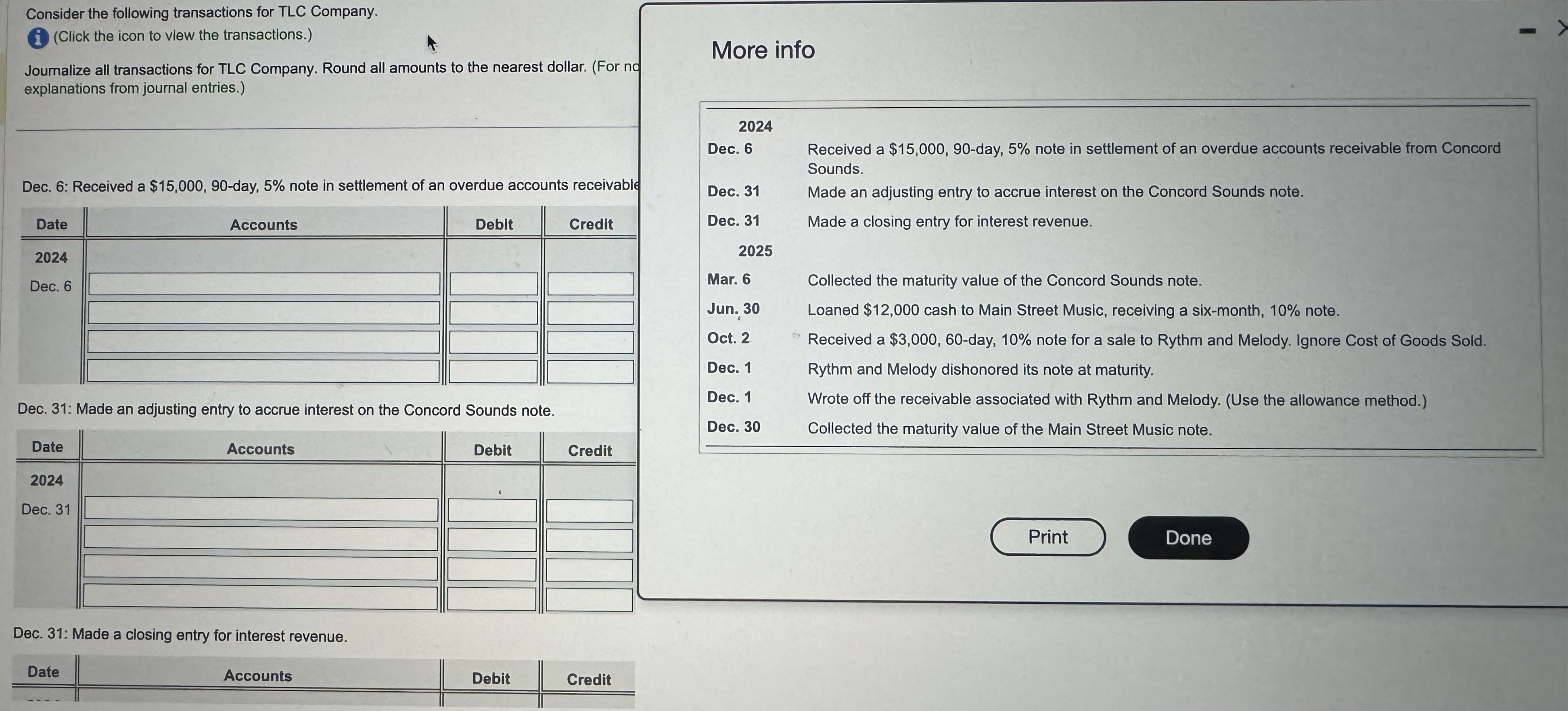 Solved Consider the following transactions for TLC | Chegg.com