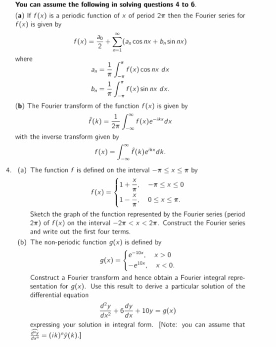 Solved You can assume the following in solving questions 4 | Chegg.com