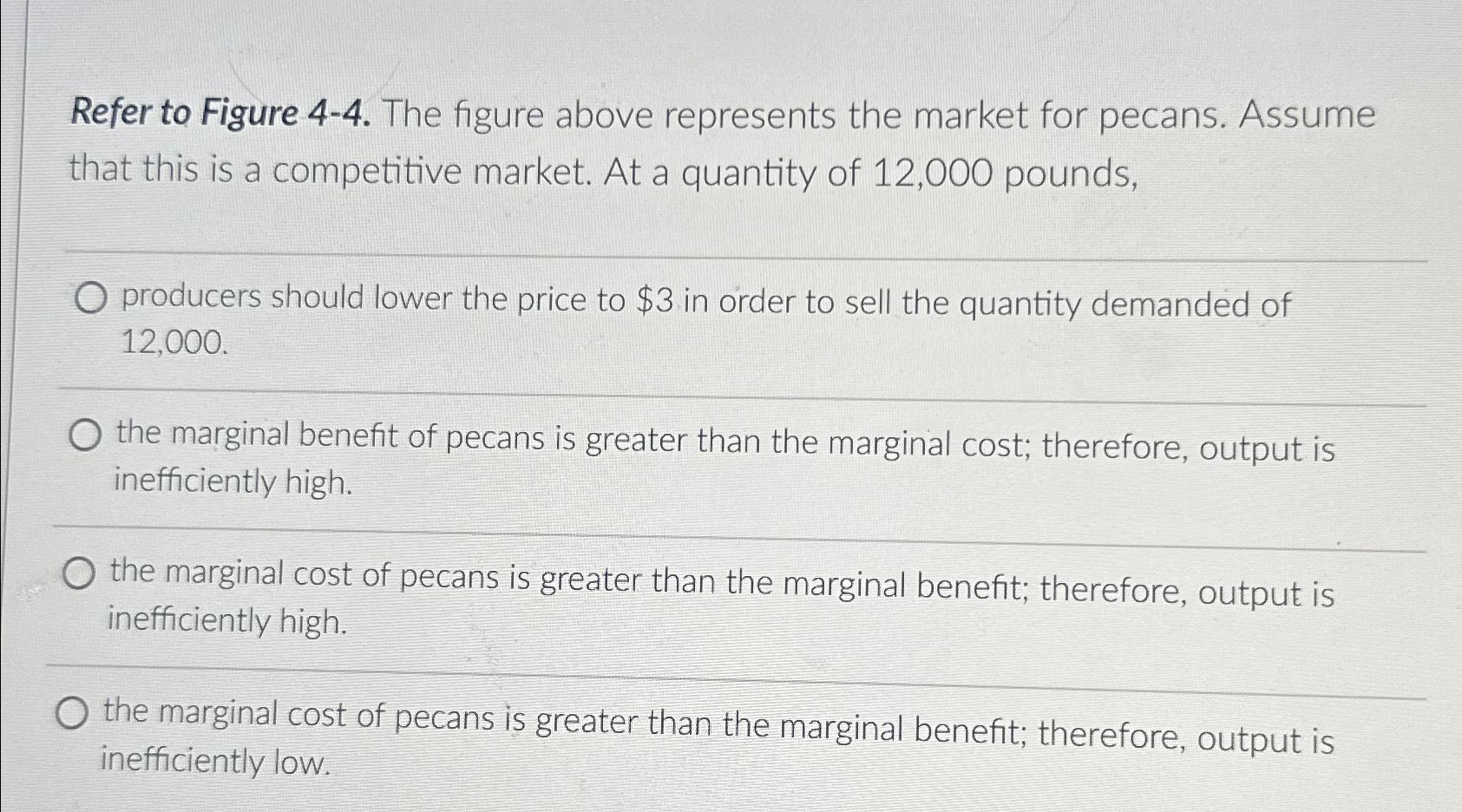 Refer to Figure 4-4. ﻿The figure above represents the | Chegg.com