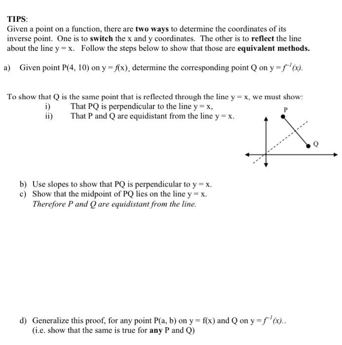 Solved COMM:TIPS: Given a point on a function, there are two | Chegg.com