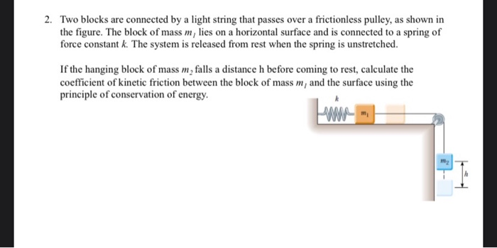 Solved 2. Two Blocks Are Connected By A Light String That | Chegg.com