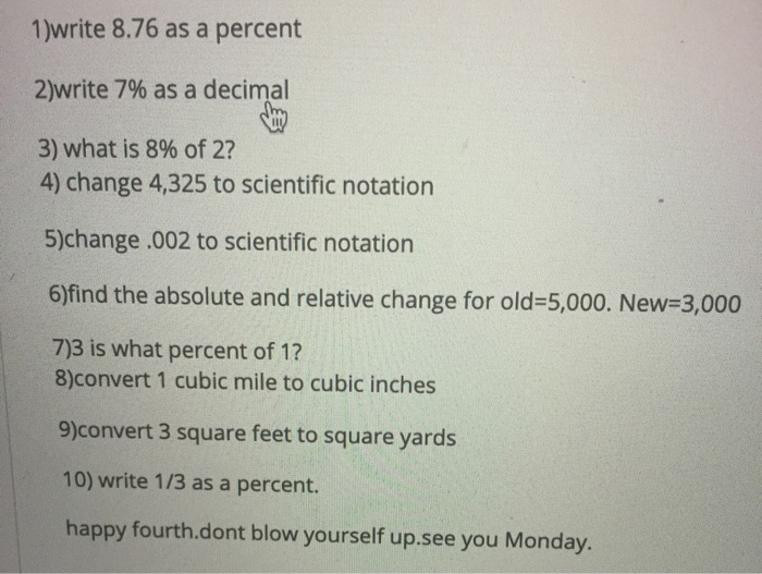 solved-1-write-8-76-as-a-percent-2-write-7-as-a-decimal-3-chegg