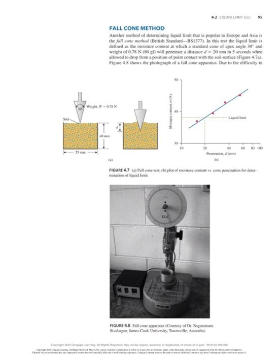 Solved Results From Liquid And Plastic Limit Tests Conducted | Chegg.com