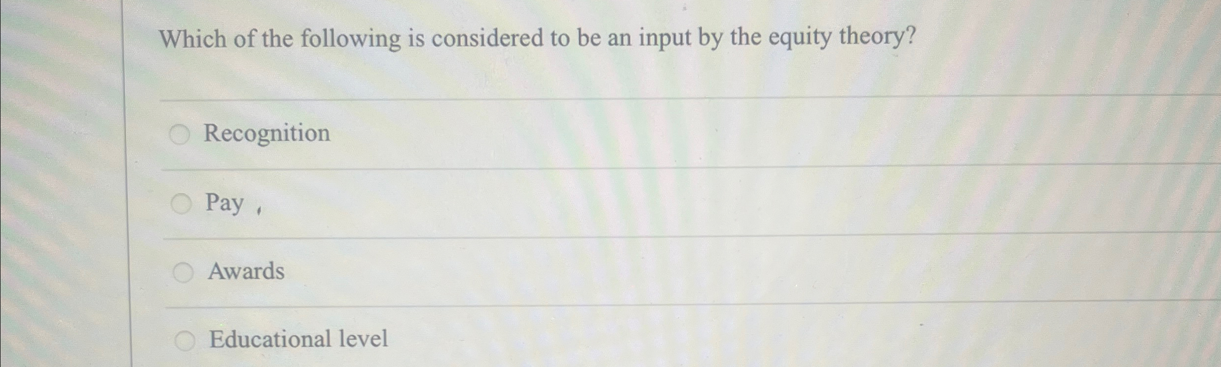 Solved Which of the following is considered to be an input | Chegg.com 