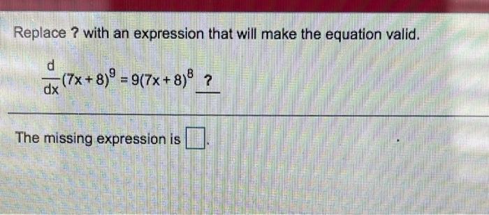 Solved Replace ? with an expression that will make the | Chegg.com
