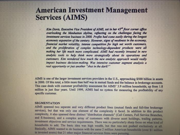 american investment management services case solution