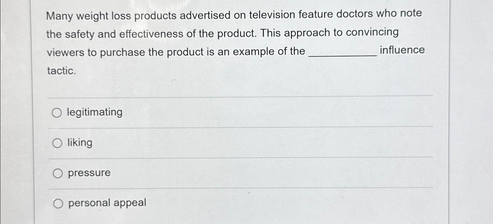 Solved Many weight loss products advertised on television