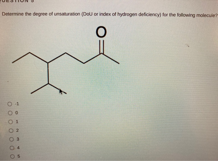 Solved Determine the degree of unsaturation (Dou or index of | Chegg.com
