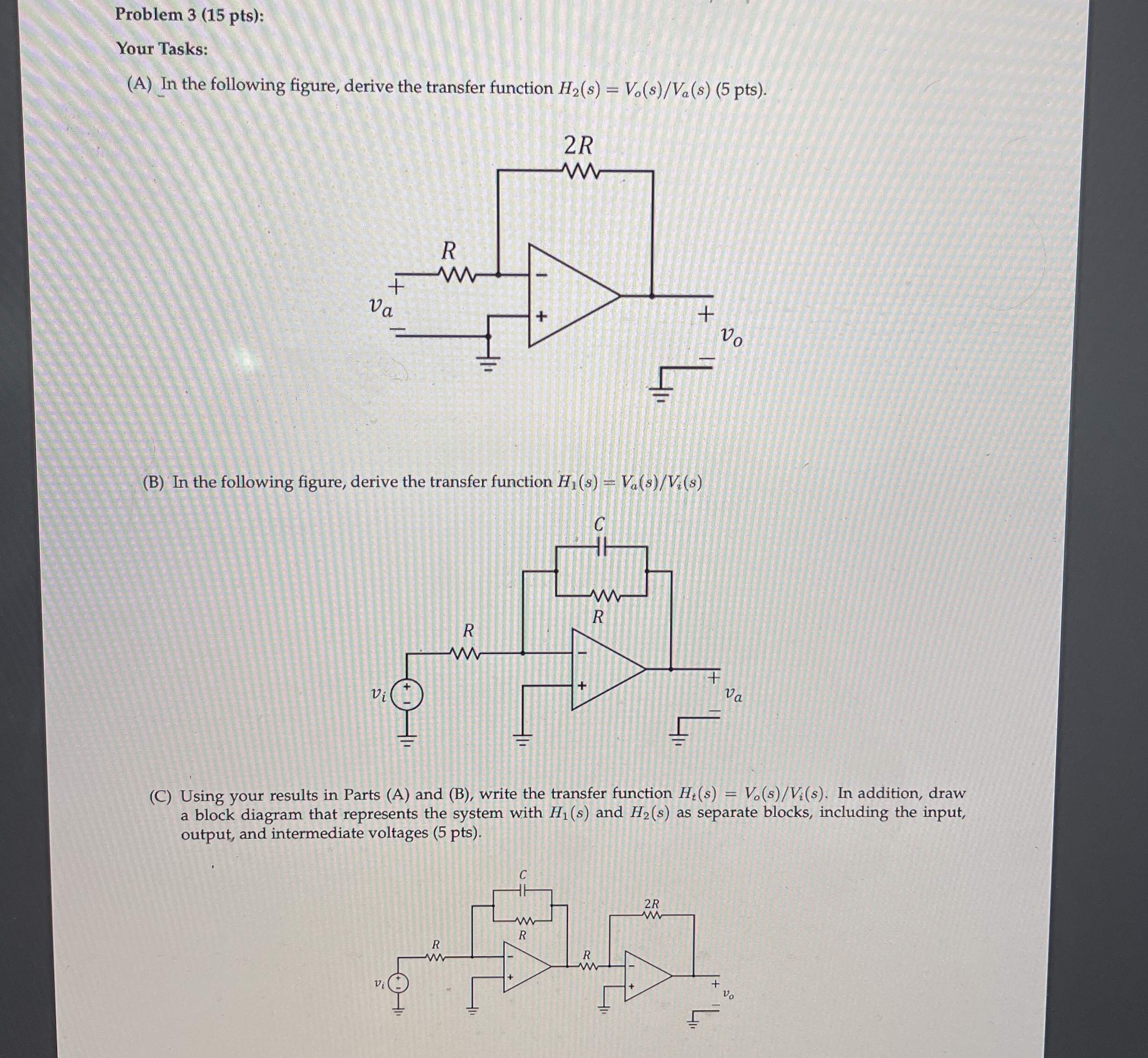 Solved Problem 3 ( 15 ﻿pts | Chegg.com
