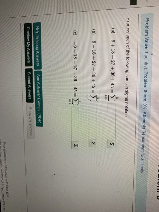 Solved Problem Value 1 point(s). Problem Score: 0%. Attempts | Chegg.com