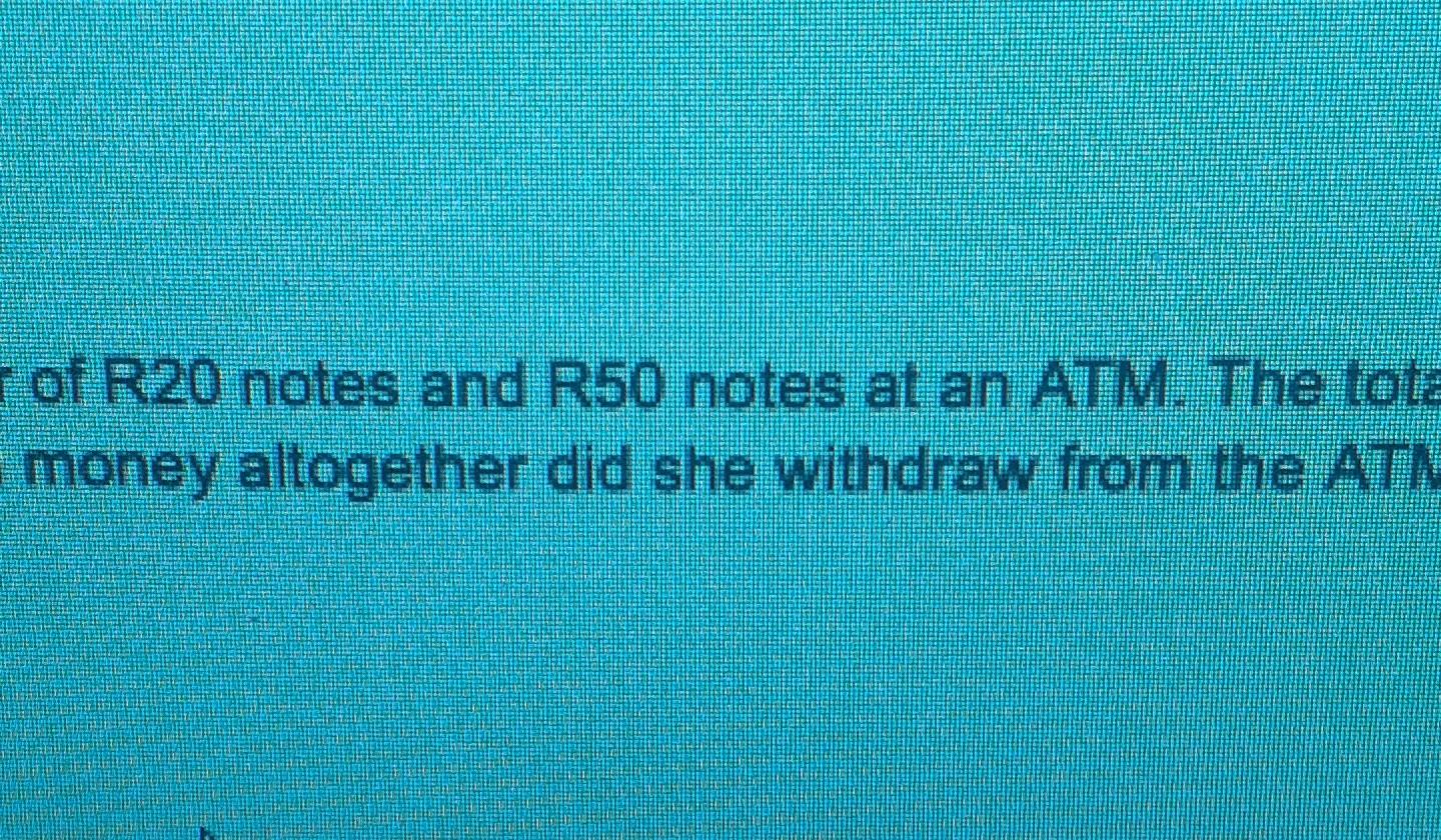 Solved 19. Jess received an equal number of R20 nu R20 notes | Chegg.com