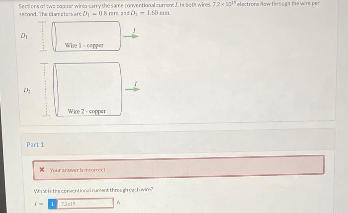 Solved Sections Of Two Copper Wires Carry The Same | Chegg.com