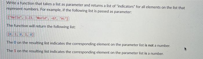 Solved Write a function that takes a list as parameter and | Chegg.com
