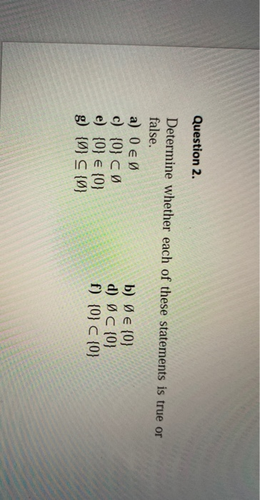 Solved Question 2 Determine Whether Each Of These Statem Chegg Com