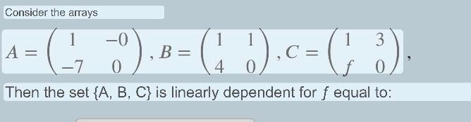 Solved Consider The Arrays 1 1 - A = · ( ₁ )₁ B = ( ). C = | Chegg.com