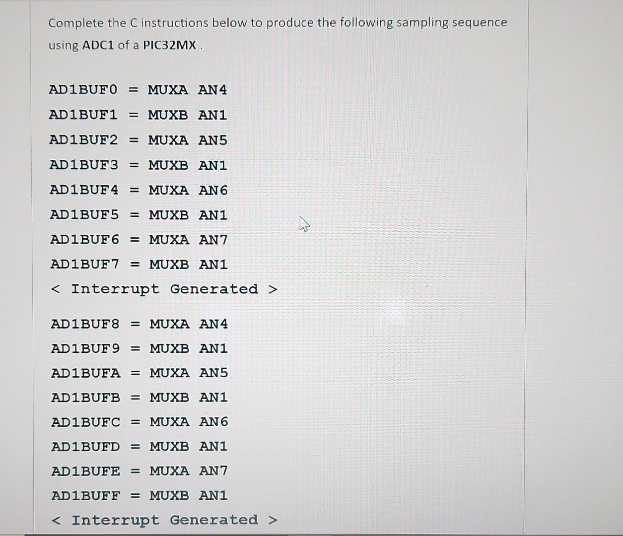 Solved Complete the C instructions below to produce the | Chegg.com