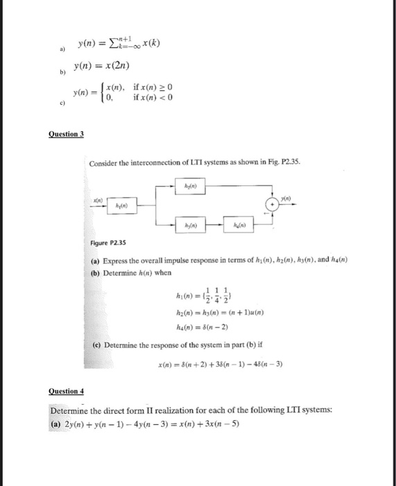 Solved Y N 2 2 X K Y N X 2n B Y N X N If X N