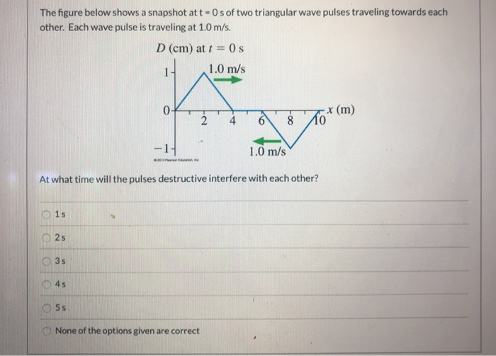 Solved The figure below shows a snapshot att = Os of two | Chegg.com