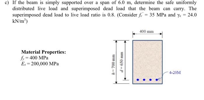 Solved concrete design*1.25DL+ 1.5LL *superimposed is | Chegg.com