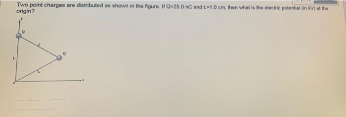 Solved Two point charges are distributed as shown in the | Chegg.com