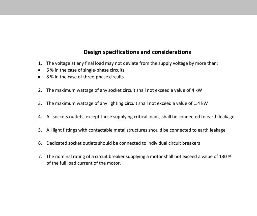 Solved Design Specifications And Considerations 1. The | Chegg.com