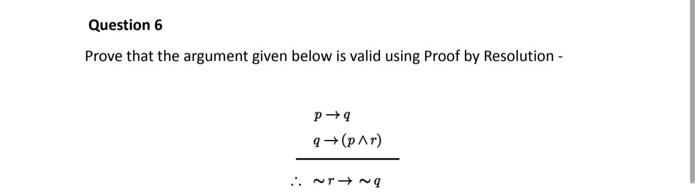 Solved Prove that the argument given below is valid using | Chegg.com