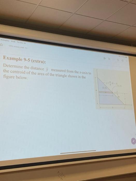 Solved Example 9-5 (extra): Determine the distance yˉ | Chegg.com