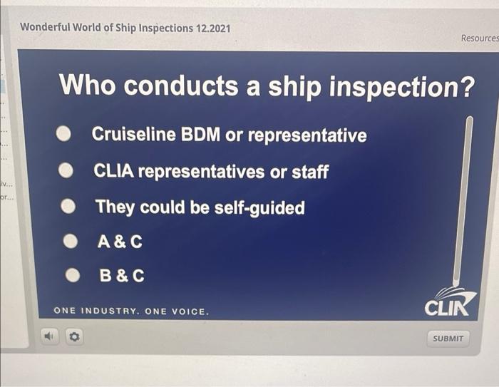 Solved Www. N... Or... Wonderful World Of Ship Inspections | Chegg.com