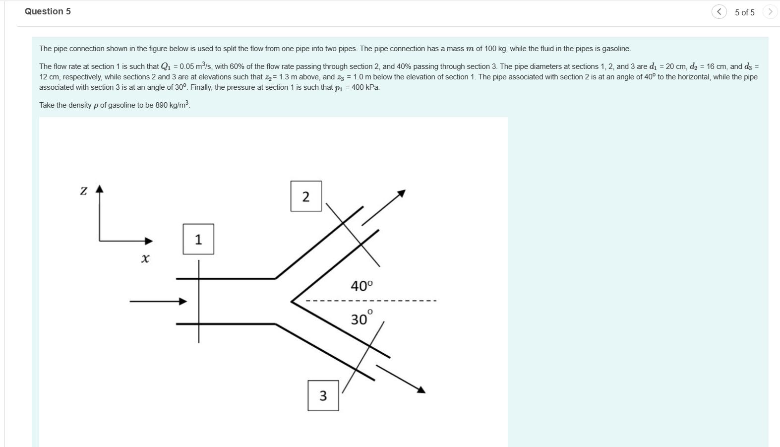 Solved Question 55 ﻿of 5The pipe connection shown in the | Chegg.com