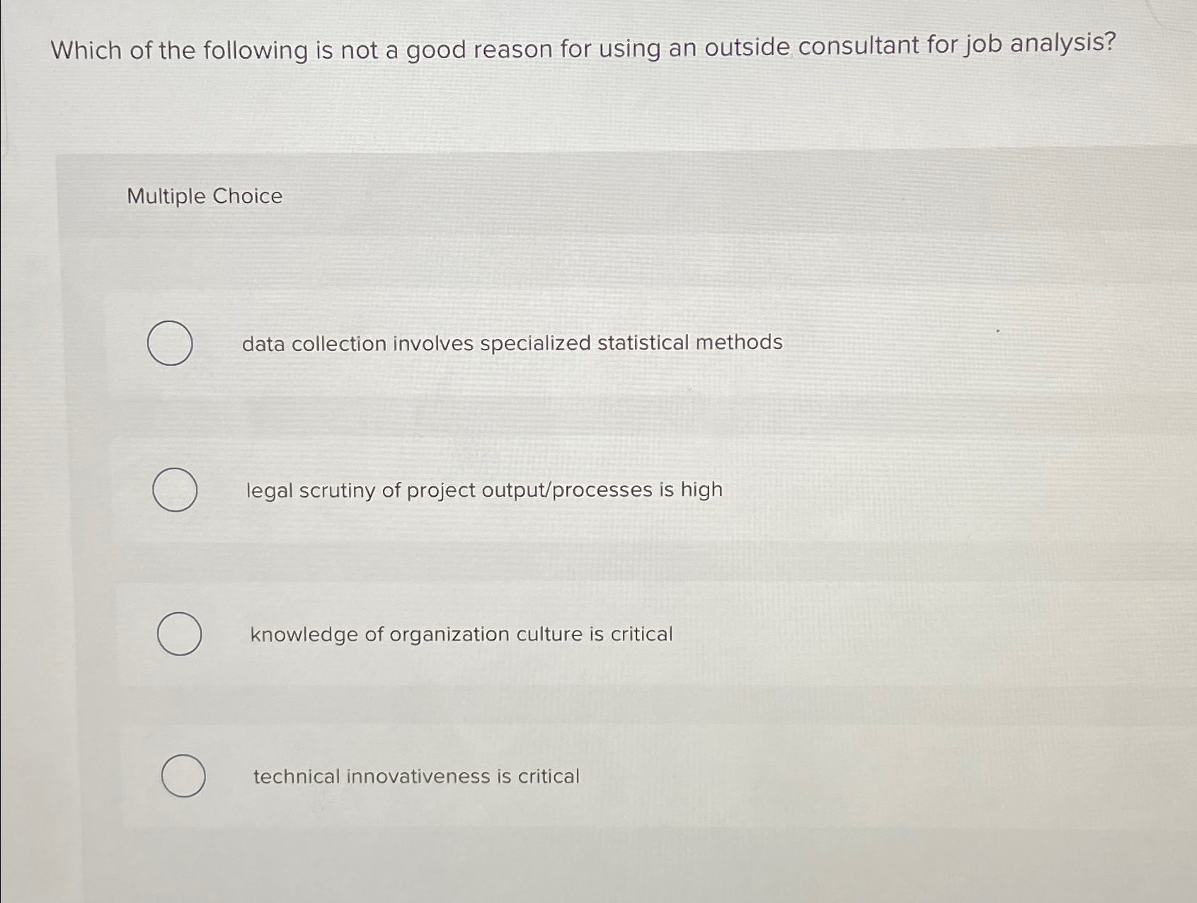 Solved Which of the following is not a good reason for using | Chegg.com