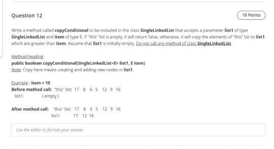 Solved Question 12 10 Points Write a method called | Chegg.com