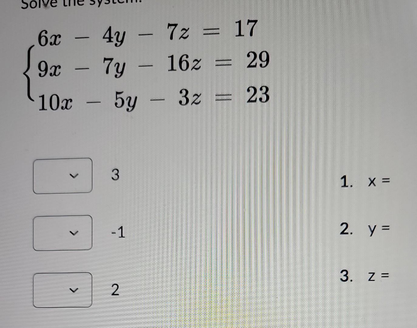 8y 17 6x 7 3x 29