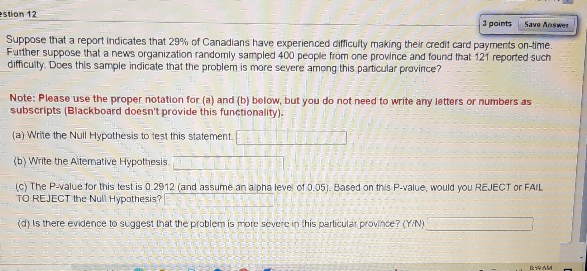 Solved estion 12 3 points Save Answer Suppose that a report | Chegg.com