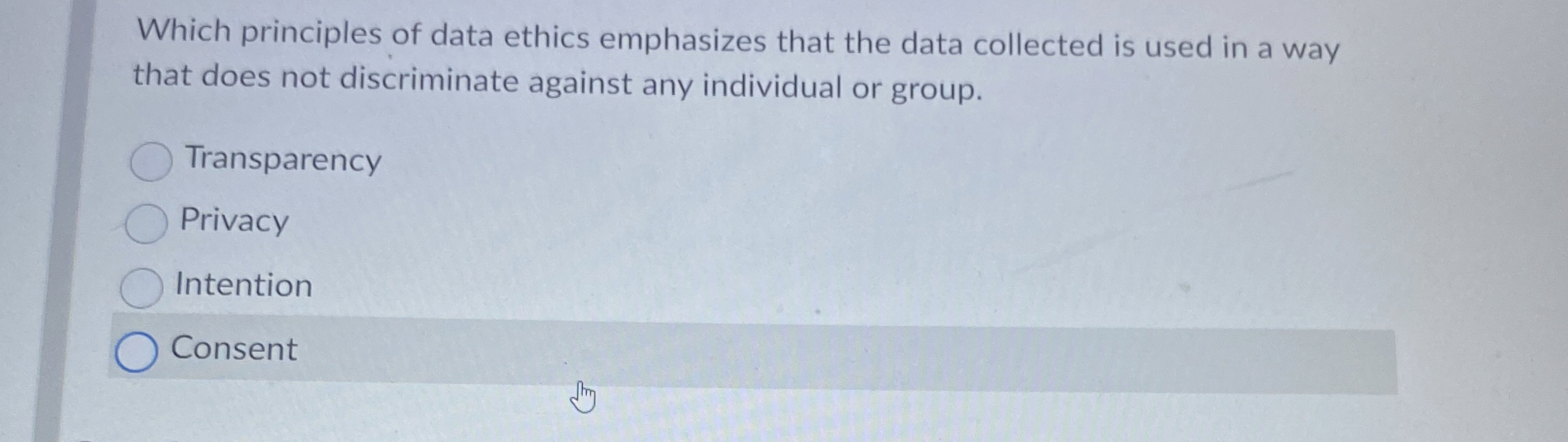 Solved Which principles of data ethics emphasizes that the | Chegg.com