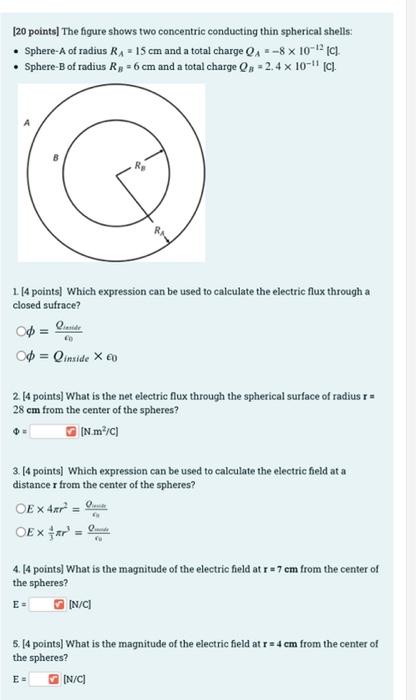 Solved 120 Points) The Figure Shows Two Concentric | Chegg.com