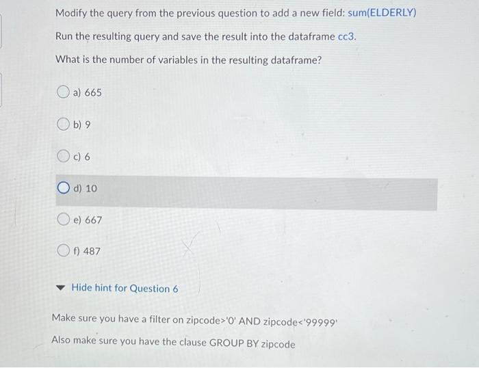 Solved The SQL command used in the workshop/tutorial to | Chegg.com