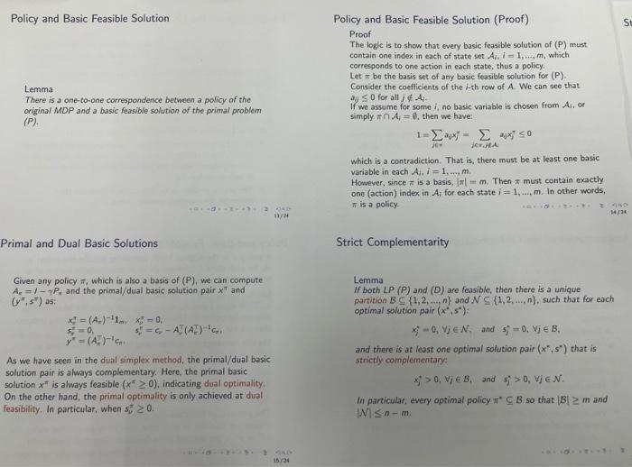 Solved Problem 1 (Strict Complementarity in Linear