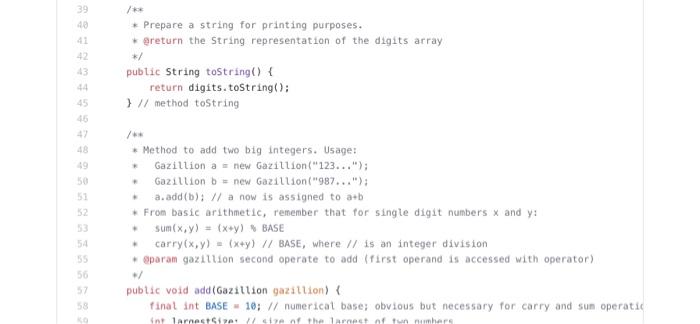 Solved Java programmingComplete this class by writing a | Chegg.com