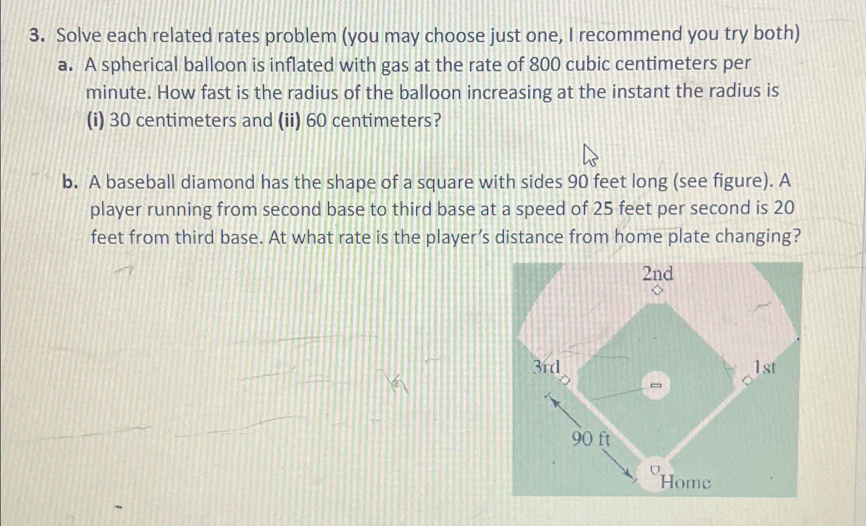 Solved Solve each related rates problem (you may choose just | Chegg.com