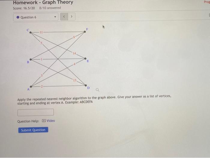 Solved Homework - Graph Theory Prog Score: 16.5/20 8/10 | Chegg.com