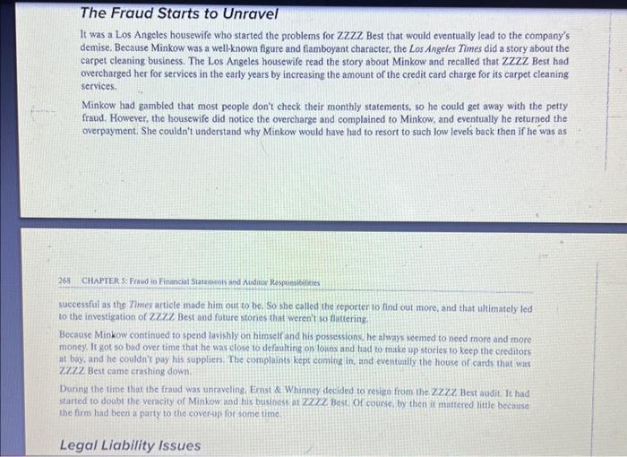 Solved Case 52 ZZZZ Best। The story of ZZZZ Best is one of